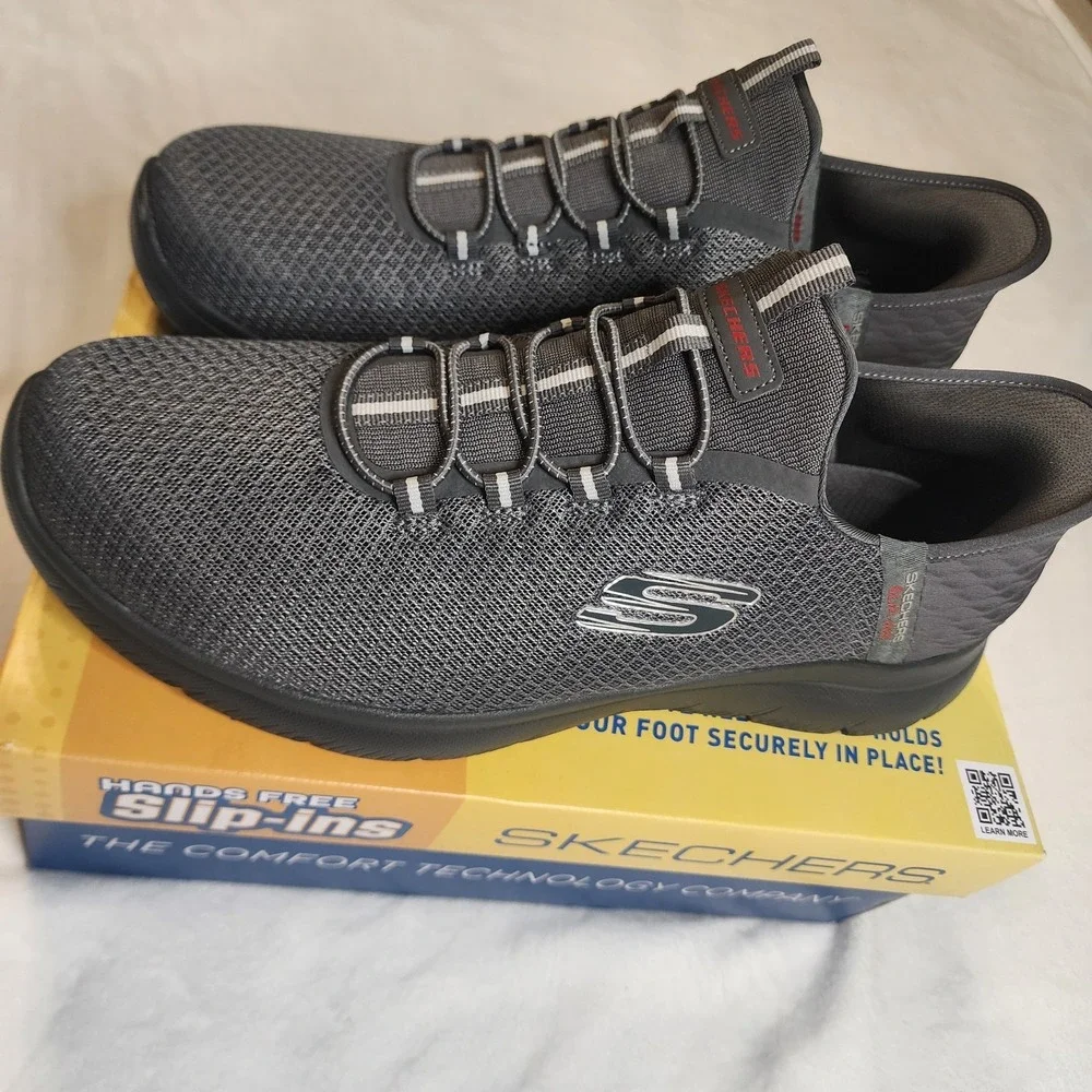 Skechers Slip-ins Summits High Range Dark Gray Sneakers 13 New W/box, Wide Fit